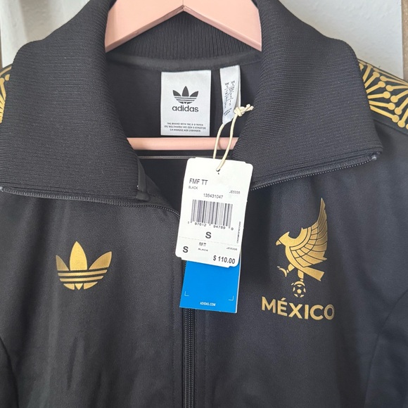 New Adidas Originals Mexico Black Gold Track Top Jacket size small 
Zip up - Picture 12 of 12